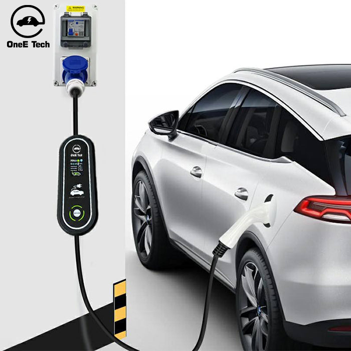 OneE-EQ-P portable GBT EV Charger Level 2 (NEMA 10-32 32A 6.6KW) Portable Electric and Hybrid Vehicle Charging Station