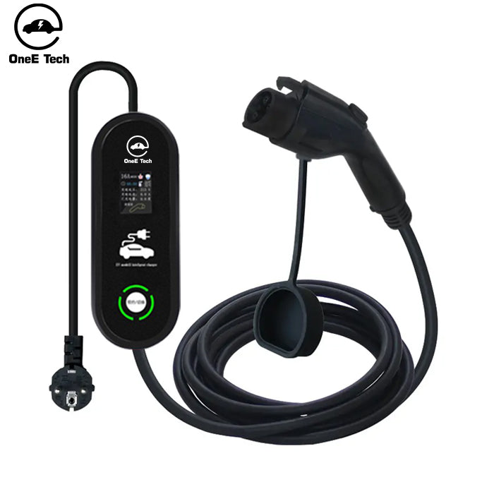 OneE-EQ-P J1772 16 Amp Level 2 EV Charger Current Switchable Plug 220V-250V Portable Car Charger Compatible with type1 Electric Vehicles